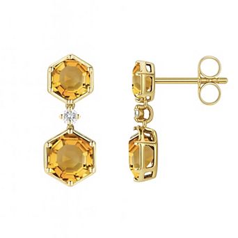 MASTERPIECE Sterling Silver Gemstone Drop Earrings