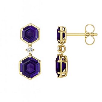 MASTERPIECE Sterling Silver Gemstone Drop Earrings