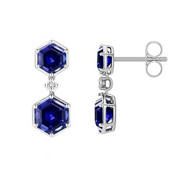 MASTERPIECE Sterling Silver Lab-Created Gemstone Earrings