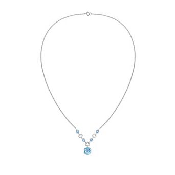 MASTERPIECE Sterling Silver Gemstone Necklace