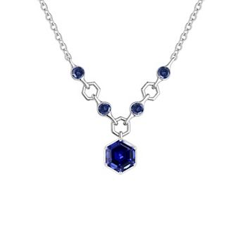 MASTERPIECE Sterling Silver Lab-Created Gemstone Necklace