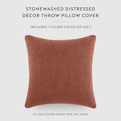 Home Collection Stonewashed Distressed Throw Pillow Cover
