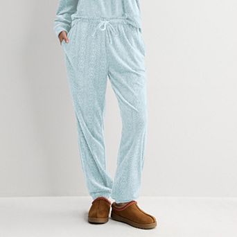 Juniors' Pink Republic Sculpted Velour Jogger Pants