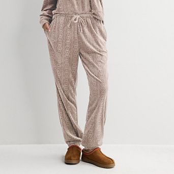 Juniors' Pink Republic Sculpted Velour Jogger Pants