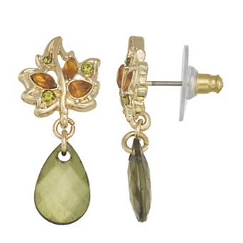 Napier Gold Tone Teardrop Earrings
