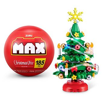 ZURU MAX Build More 185 pc LED Christmas Tree Building Set