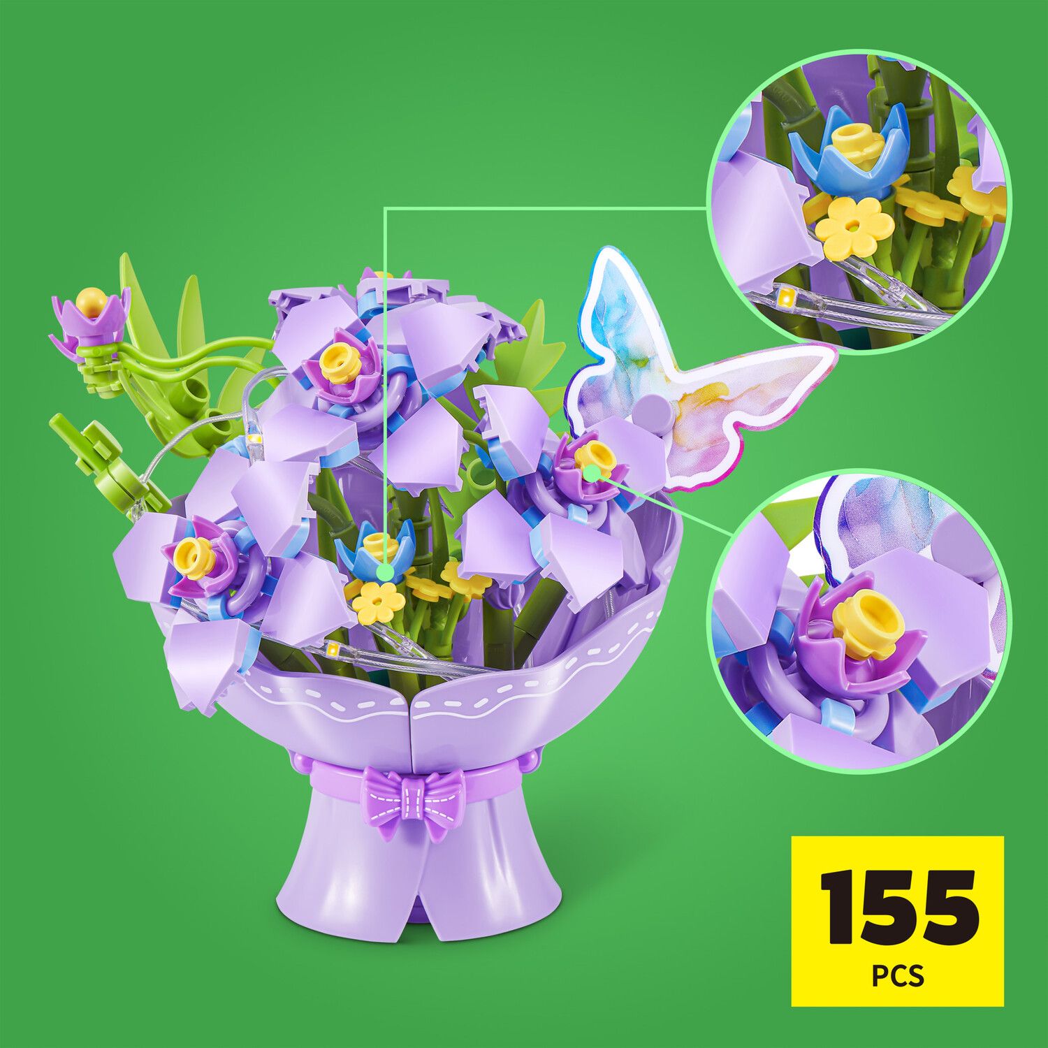 Детские конструкторы ZURU Max Bouquets 155 pc Building Collection — фото 3