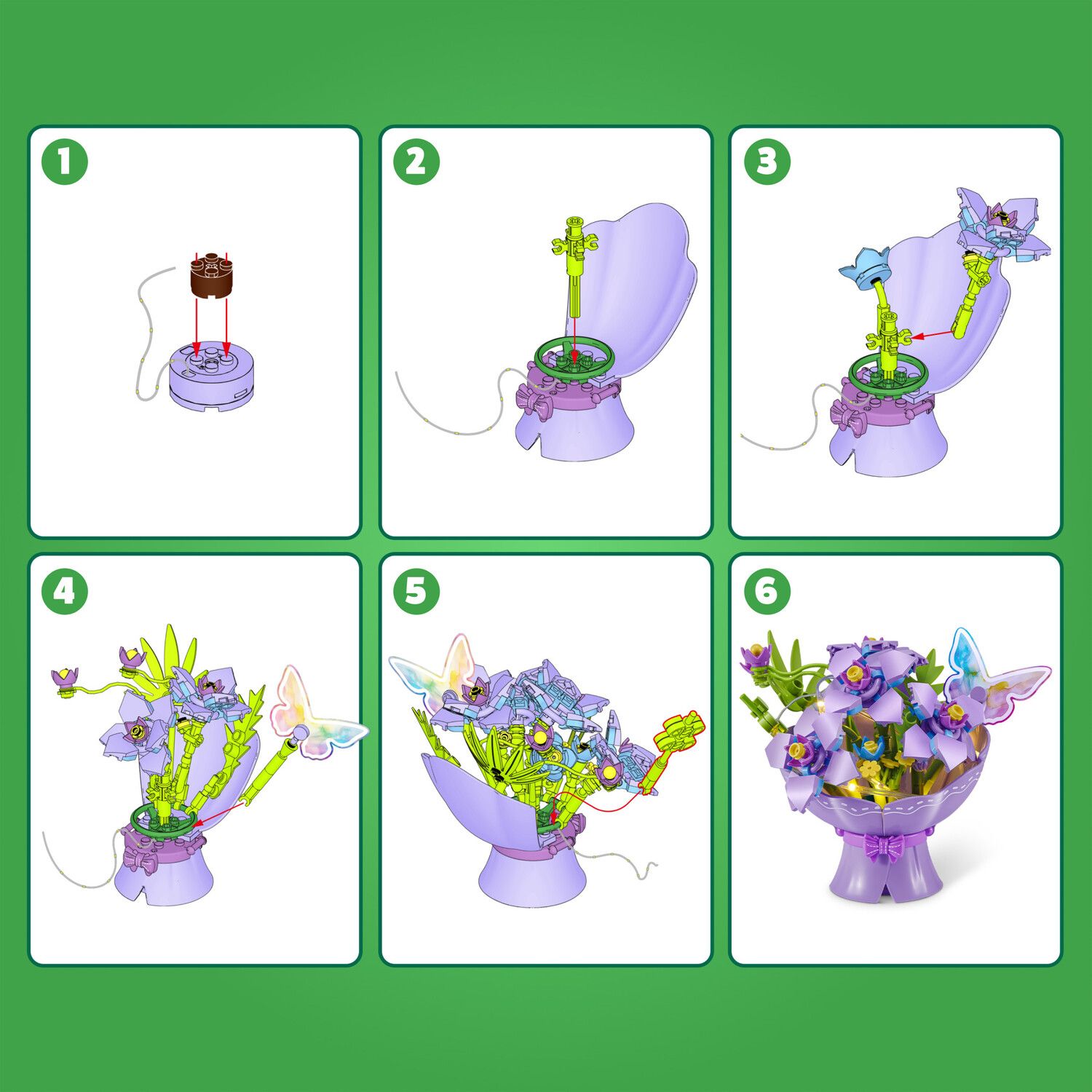 Детские конструкторы ZURU Max Bouquets 155 pc Building Collection — фото 5