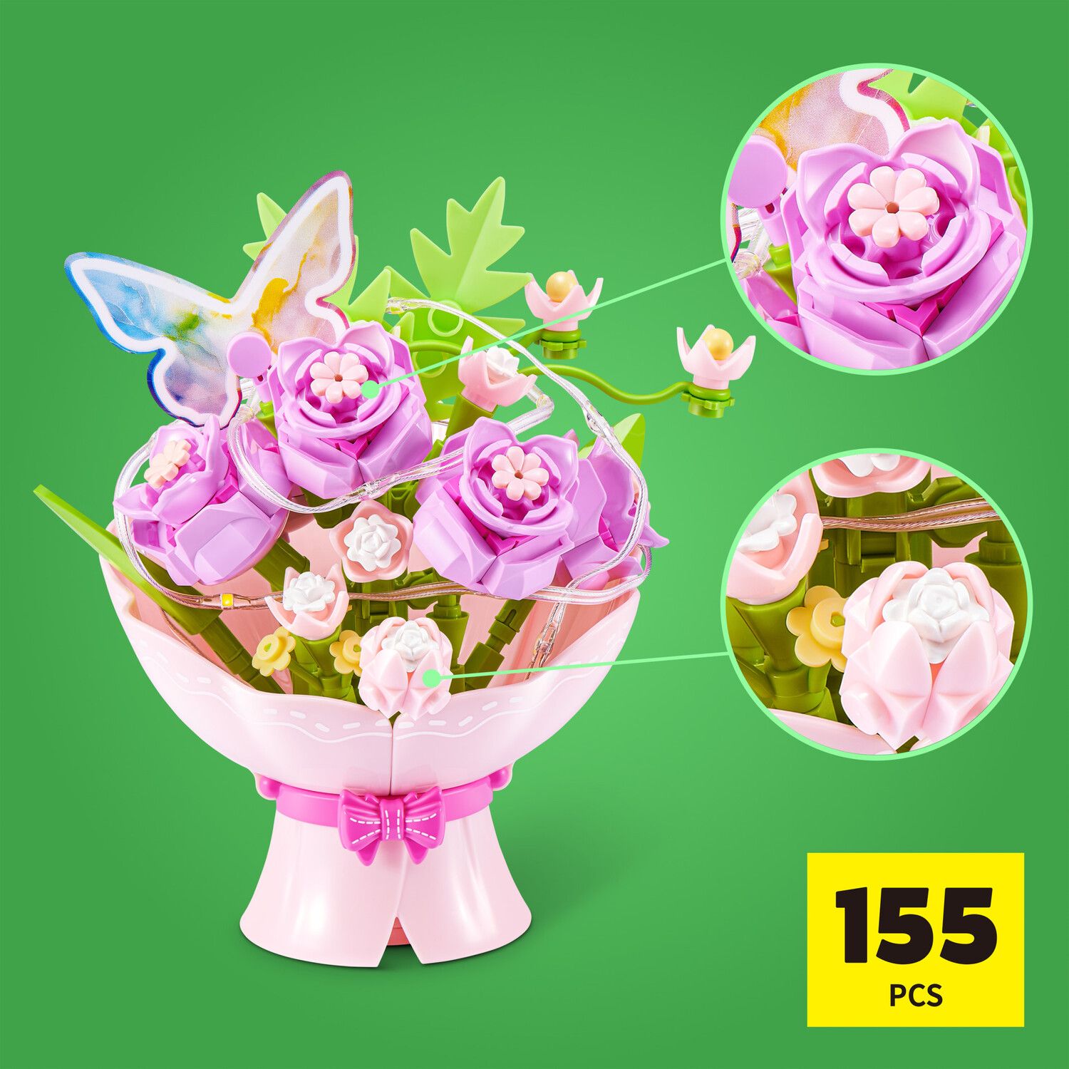 Детские конструкторы ZURU Max Bouquets 143 pc Building Collection — фото 3