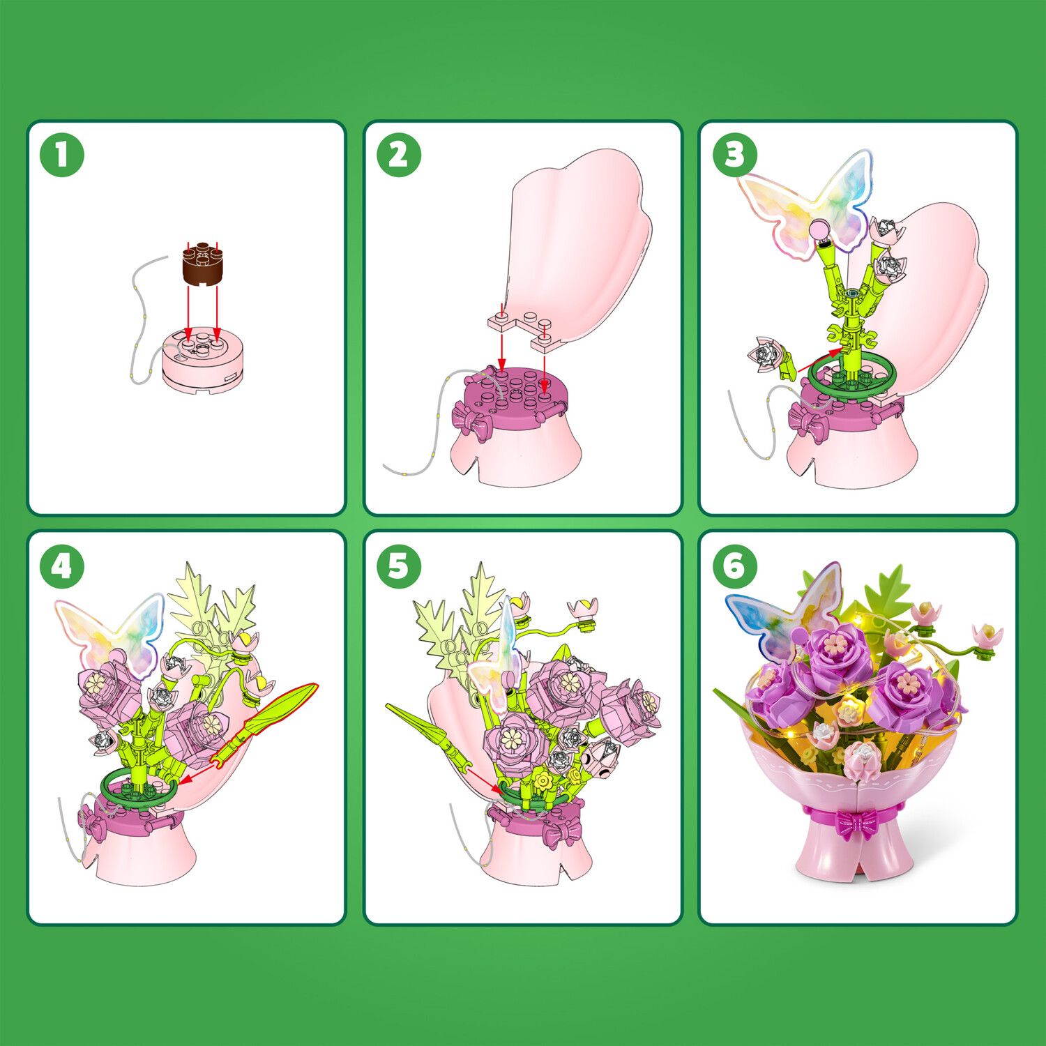 Детские конструкторы ZURU Max Bouquets 143 pc Building Collection — фото 5