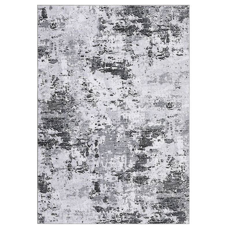 Modern Abstract Washable Area Rug with Non-Slip Backing Stain-Resistant ...