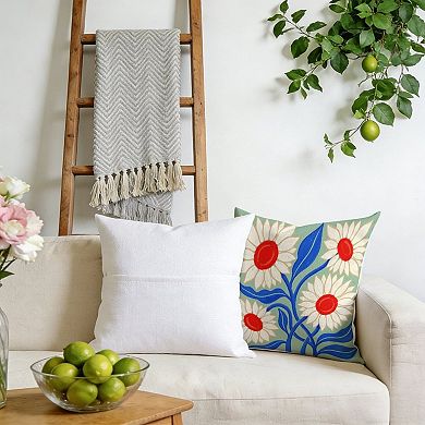 Outdoor Decorative Throw Pillow Cover, 18", Waterproof Throw Pillow Sham, Single-Side Print