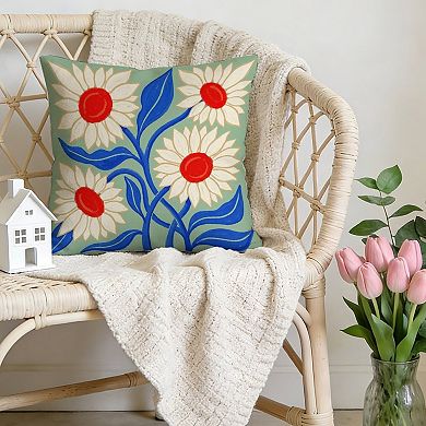 Outdoor Decorative Throw Pillow Cover, 18", Waterproof Throw Pillow Sham, Single-Side Print