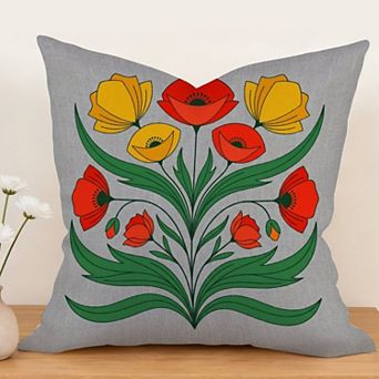 Outdoor Decorative Throw Pillow Cover, 18", Waterproof Throw Pillow Sham, Single-Side Print