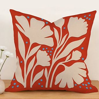 Outdoor Decorative Throw Pillow Cover, 18", Waterproof Throw Pillow Sham, Single-Side Print