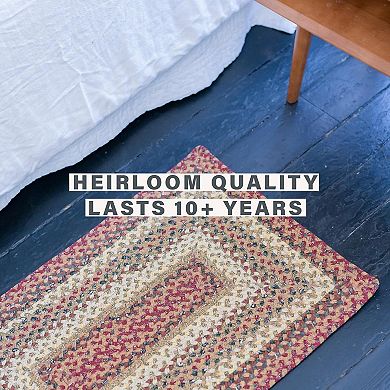 Homespice Pumpkin Pie Braided Rug for Primitive and Country Decor Mustard/Gold Rug