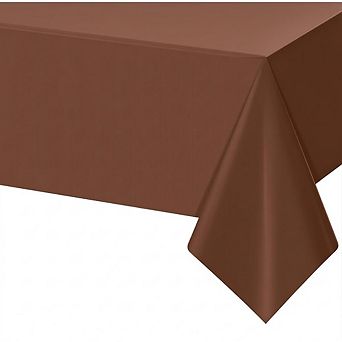 Disposable Chocolate Tablecloth, Waterproof, Tan, Rectangle, Durable