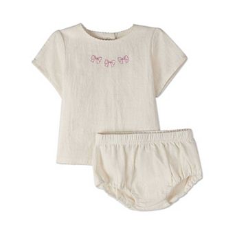 2 pc Baby Girls "The Most Perfect Bows" 100% Cotton Bloomer Set
