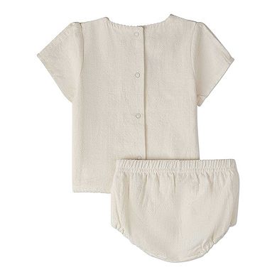 2 Piece Baby Girls "The Most Perfect Bows" 100% Cotton Bloomer Set