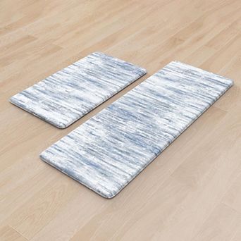 BOGASYL 2 pc Non-Slip Kitchen Rug Set Anti Fatigue Kitchen Mats for Floor, 17"x47"+17"x29"