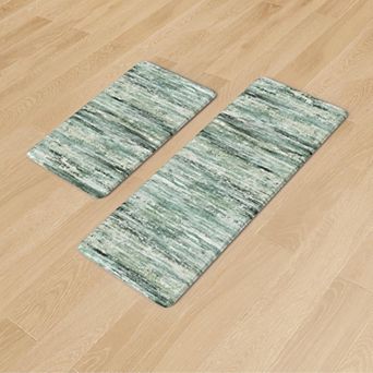 BOGASYL 2 pc Non-Slip Kitchen Rug Set Anti Fatigue Kitchen Mats for Floor, 17"x47"+17"x29"