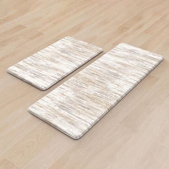 BOGASYL 2 pc Non-Slip Kitchen Rug Set Anti Fatigue Kitchen Mats for Floor, 17"x47"+17"x29"