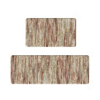 BOGASYL 2 pc Non-Slip Kitchen Rug Set Anti Fatigue Kitchen Mats for Floor, 17"x47"+17"x29"