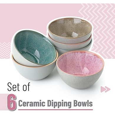 Ceramic Cereal & Soup Bowls Set, 29oz, 6-Pack, Microwave & Dishwasher Safe