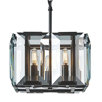 4-Light Modern Crystal Chandelier for Kitchen & Dining Room