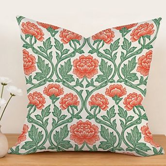 William Morris Botanical Floral Decorative Throw Pillow, 18" Flowers Print Outdoor Pillow Cover