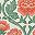 Coral Floral Damask