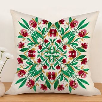 William Morris Botanical Floral Decorative Throw Pillow, 18" Flowers Print Outdoor Pillow Cover