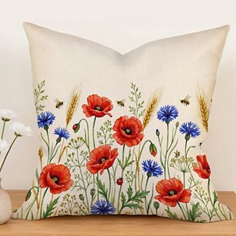 William Morris Botanical Floral Decorative Throw Pillow, 18" Flowers Print Outdoor Pillow Cover