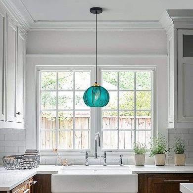 Modern Glass Globe Pendant Light Fixture 1 Pack for Kitchen Island Bedroom