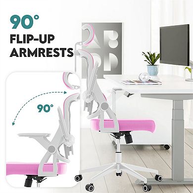 Loheer High Back Ergonomic Mesh Office Chair with Adjustable Headrest and Lumbar Support