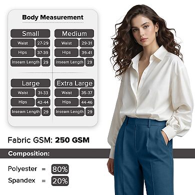 Women’s Stretch Work Pants 5 Pockets Utility, Flexible & Comfortable Fit WOVA COUTURE