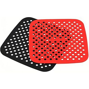 2-Pack 8.5-Inch Silicone Air Fryer Liners, Reusable, Food-Grade, Heat-Resistant