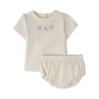 2 pc Baby and Toddler "Set The Sail" 100% Cotton Bloomer Set