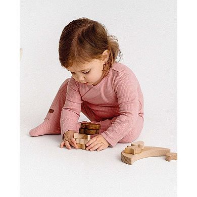 Ribbed Solid Cotton Side Snap Footie