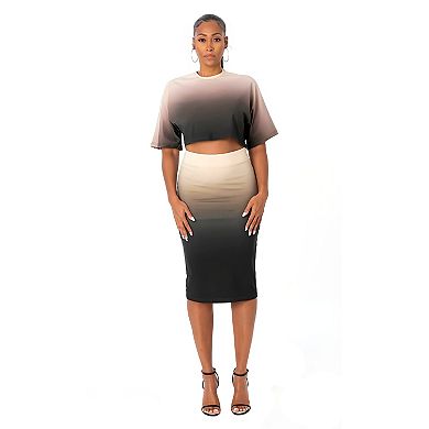 Women's Ombre Perfect Pencil Skirt