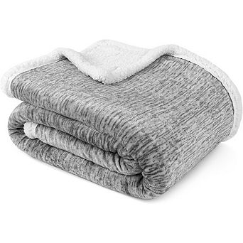 Fluffy Microfiber Throw Blanket, Soft Reversible Cozy Lightweight Blanket