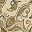 Beige Blue Scroll