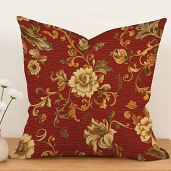 Outdoor Decorative Throw Pillow Cover, 18", Envelope Closure, Waterproof Cotton Linen Fabric