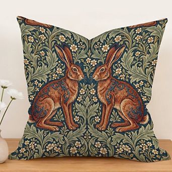 Outdoor Decorative Throw Pillow Cover, 18", Envelope Closure, Waterproof Cotton Linen Fabric