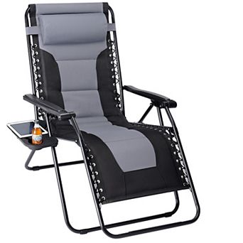 YIORTWO Zero Gravity Recliner Chair Folding Outdoor Lounge Chair with Cushion