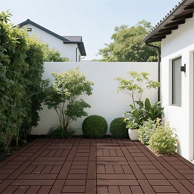 44 Pack 12x12 in Versatile Interlocking Tiles Waterproof Flooring for Basement and Deck