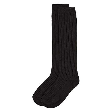 3 Pack Girls Classic Ribbed Cotton-Rich Knee Socks