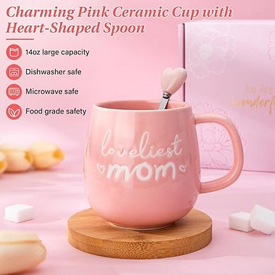 Mother’s Day Mom Gift Set Mug Jewelry Dish Personalized Coffee Cup