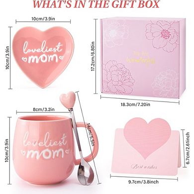 Mother’s Day Mom Gift Set Mug Jewelry Dish Personalized Coffee Cup