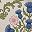 Blue Thistle Floral
